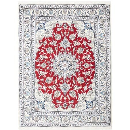 Tappeto Nain Kashmar Persia bianco marrone 150x196