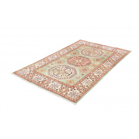 Tappeto Kazak Afghanistan beige azzurro 116x175
