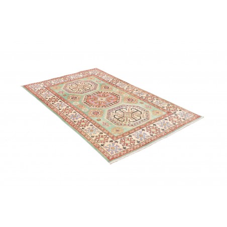 Tappeto Kazak Afghanistan beige azzurro 116x175