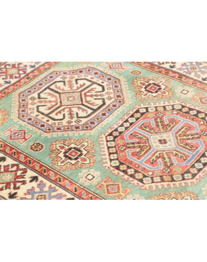 Tappeto Kazak Afghanistan beige azzurro 116x175