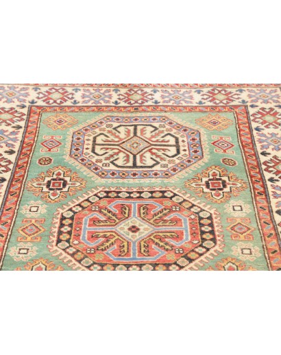 Tappeto Kazak Afghanistan beige azzurro 116x175