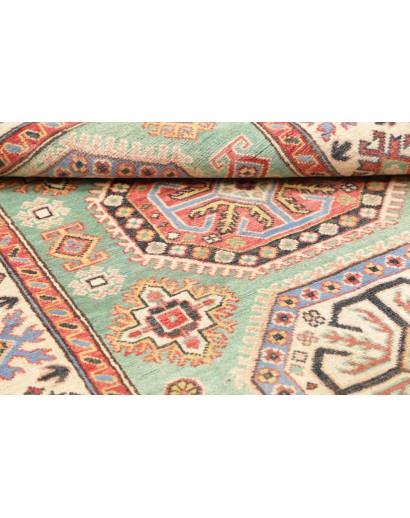 Tappeto Kazak Afghanistan beige azzurro 116x175