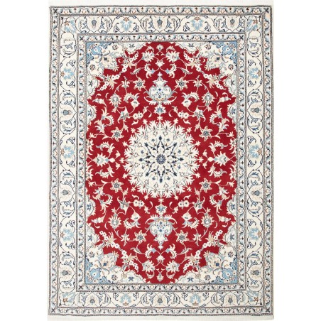 Tappeto Nain Kashmar Persia bianco grigio 170x235