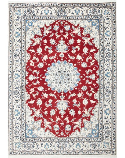 Tappeto Nain Kashmar Persia bianco marrone 170x235