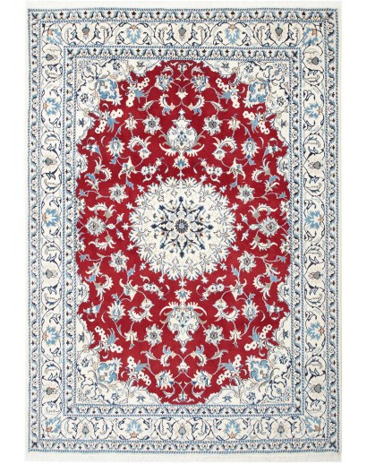 Tappeto Nain Kashmar Persia bianco grigio 167x240