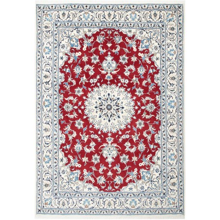 Tappeto Nain Kashmar Persia bianco grigio 167x240