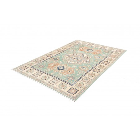 Tappeto Kazak Afghanistan bianco grigio 147x206