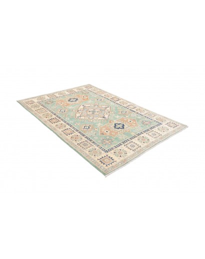 Tappeto Kazak Afghanistan bianco grigio 147x206
