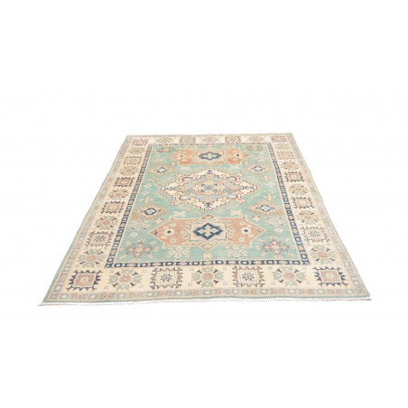 Tappeto Kazak Afghanistan bianco grigio 147x206
