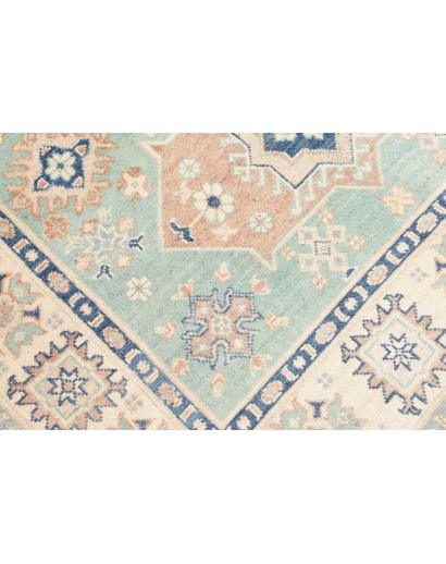 Tappeto Kazak Afghanistan bianco grigio 147x206