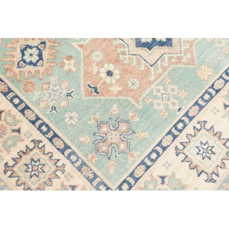 Tappeto Kazak Afghanistan bianco grigio 147x206