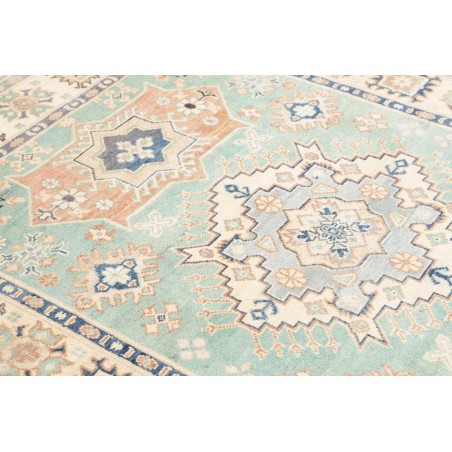 Tappeto Kazak Afghanistan bianco grigio 147x206