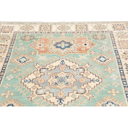 Tappeto Kazak Afghanistan bianco grigio 147x206