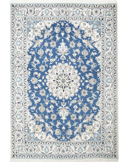 Tappeto Nain Kashmar Persia bianco grigio 168x247