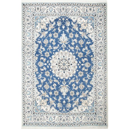 Tappeto Nain Kashmar Persia bianco grigio 168x247