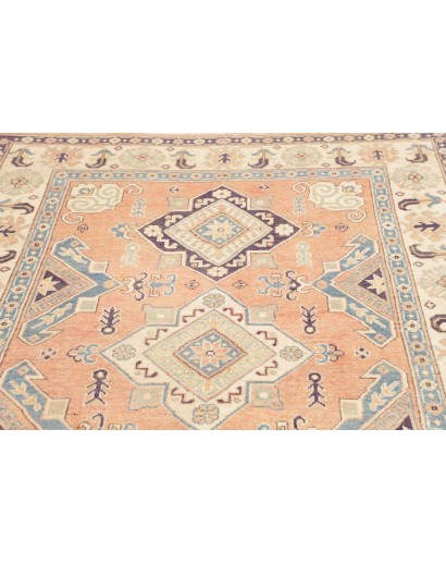 Tappeto Kazak Afghanistan beige azzurro 151x220