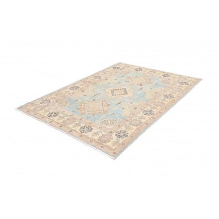 Tappeto Kazak Afghanistan bianco azzurro 151x204