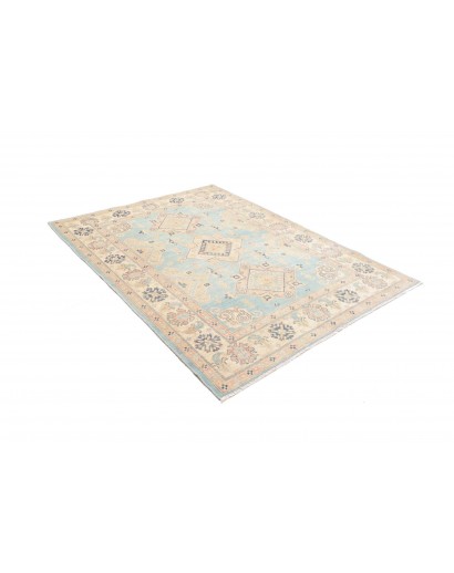 Tappeto Kazak Afghanistan bianco azzurro 151x204