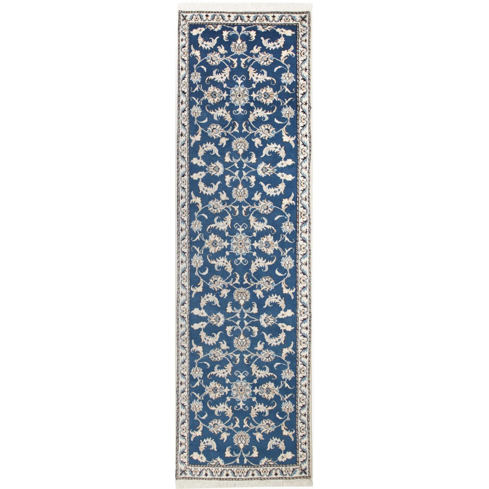 Tappeto Nain Kashmar Persia grigio bianco 80x285 Tappeto Nain Kashmar Persia grigio bianco 80x285