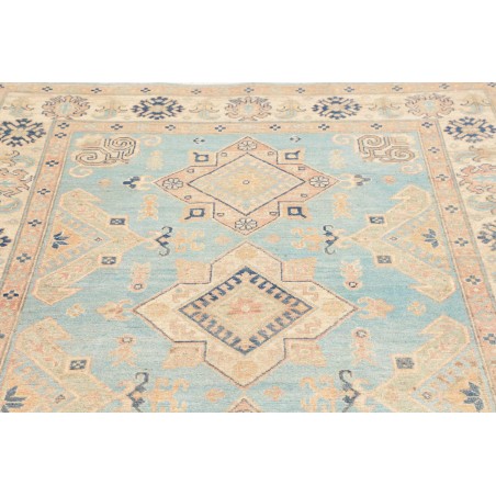Tappeto Kazak Afghanistan bianco azzurro 151x204