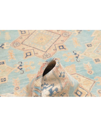 Tappeto Kazak Afghanistan bianco azzurro 151x204