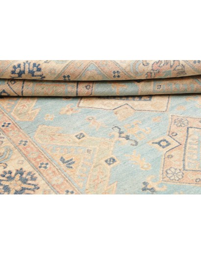 Tappeto Kazak Afghanistan bianco azzurro 151x204
