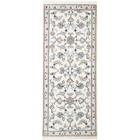 Tappeto Nain Kashmar Persia bianco grigio 80x198