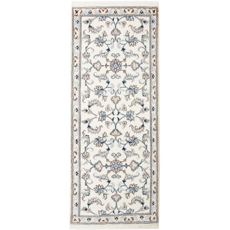 Tappeto Nain Kashmar Persia bianco grigio 80x200