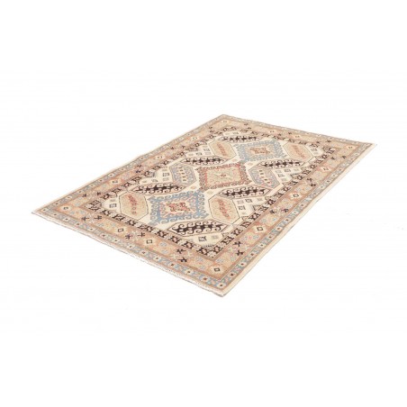 Tappeto Kazak Afghanistan bianco giallo 124x173