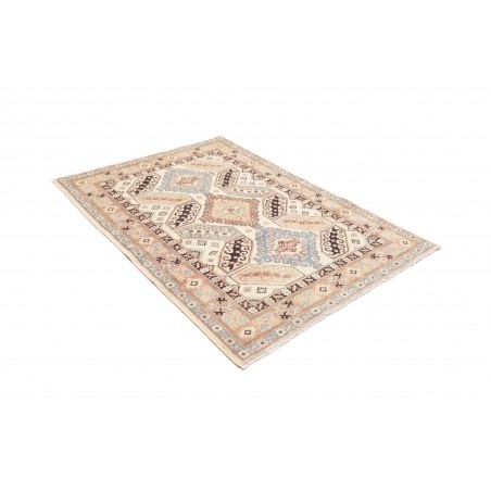 Tappeto Kazak Afghanistan bianco giallo 124x173