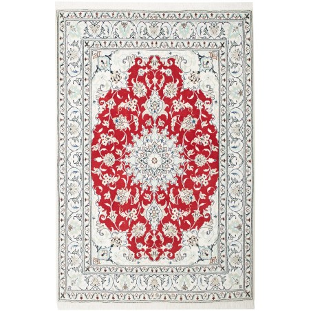Tappeto Nain Kashmar Persia bianco marrone 145x220