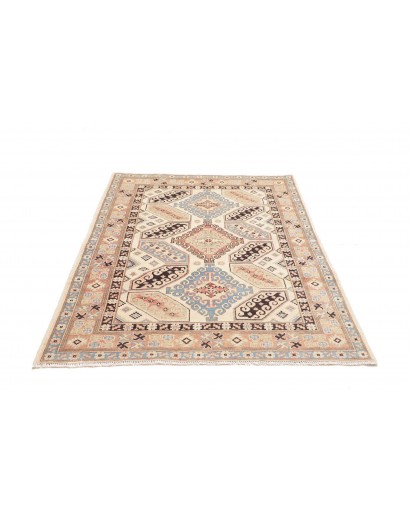 Tappeto Kazak Afghanistan bianco giallo 124x173