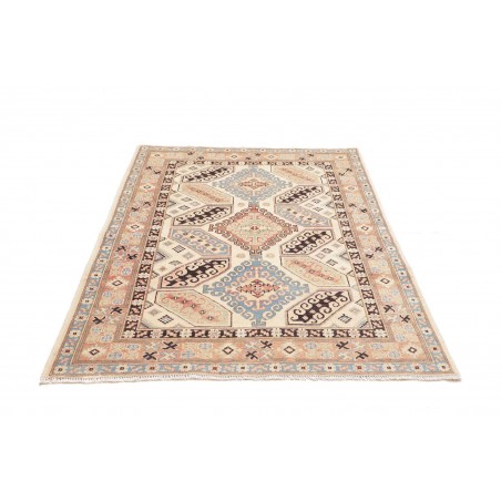 Tappeto Kazak Afghanistan bianco giallo 124x173