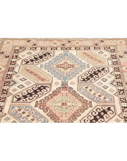 Tappeto Kazak Afghanistan bianco giallo 124x173