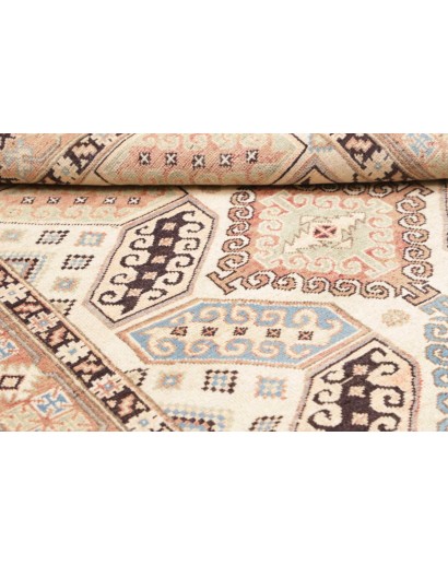 Tappeto Kazak Afghanistan bianco giallo 124x173
