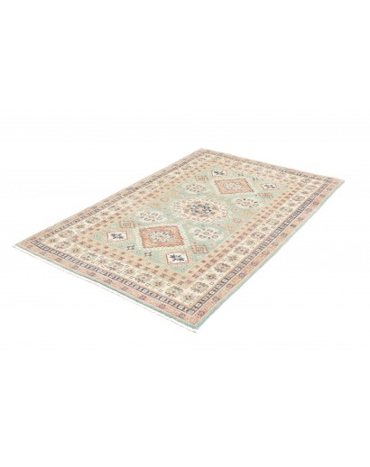 Tappeto Kazak Afghanistan beige azzurro 121x176