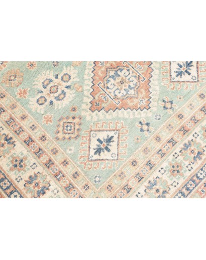 Tappeto Kazak Afghanistan beige azzurro 121x176