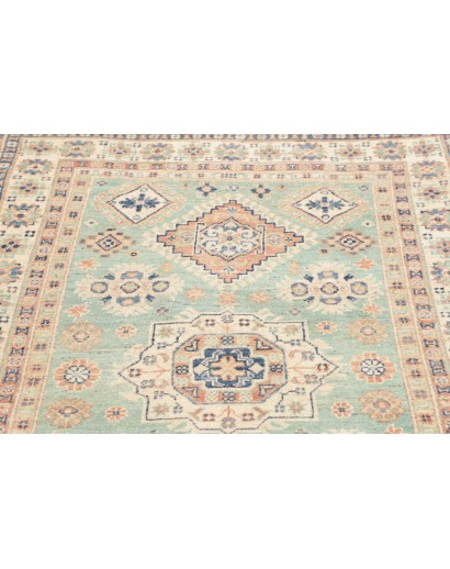 Tappeto Kazak Afghanistan beige azzurro 121x176