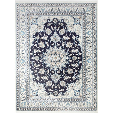 Tappeto Nain Kashmar Persia bianco grigio 150x203