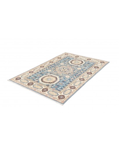 Tappeto Kazak Afghanistan beige azzurro 122x178