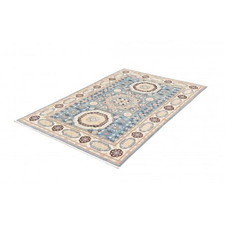 Tappeto Kazak Afghanistan beige azzurro 122x178