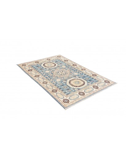 Tappeto Kazak Afghanistan beige azzurro 122x178