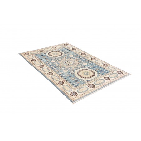 Tappeto Kazak Afghanistan beige azzurro 122x178