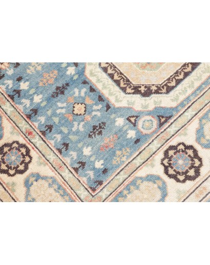 Tappeto Kazak Afghanistan beige azzurro 122x178