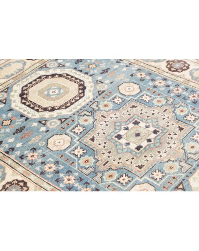 Tappeto Kazak Afghanistan beige azzurro 122x178