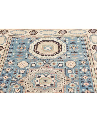 Tappeto Kazak Afghanistan beige azzurro 122x178