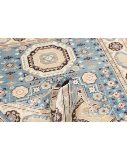 Tappeto Kazak Afghanistan beige azzurro 122x178