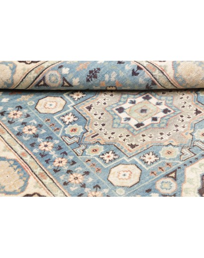 Tappeto Kazak Afghanistan beige azzurro 122x178