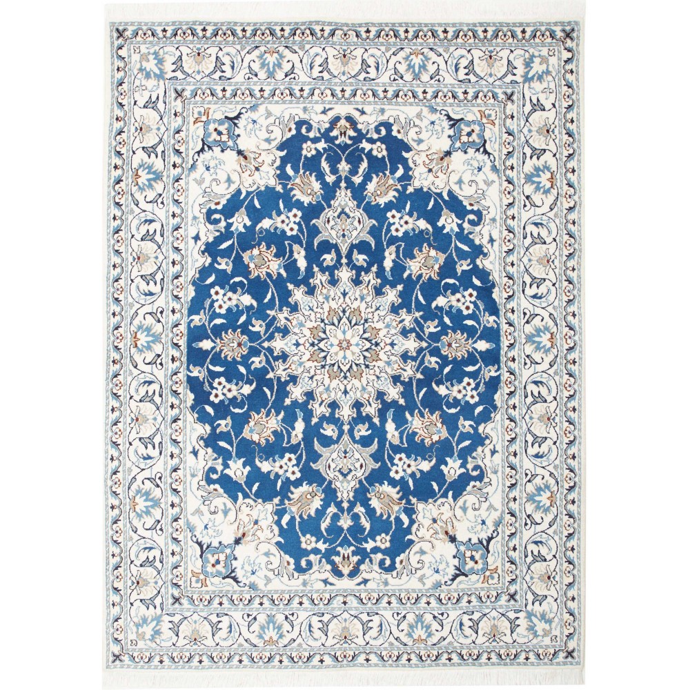 Tappeto Nain Kashmar Persia blu 150x200 Tappeto Nain Kashmar Persia blu 150x200
