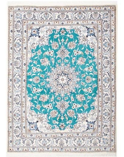 Tappeto Nain Kashmar Persia blu verde 150x203